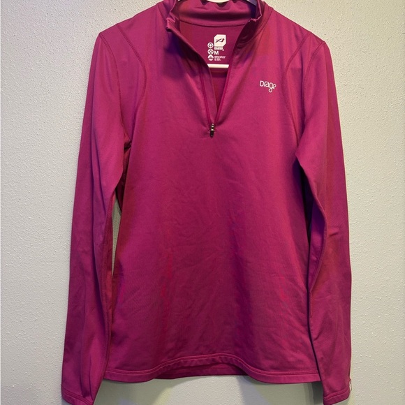 Orage Tops - Orage Women’s Fuchsia Quarter Zip Up Long Sleeve Top Size M​